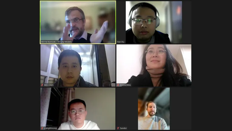 团队成员与英国AccuCities公司线上研讨