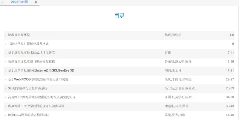 《测绘学报》16年之后再次发表虚拟地理环境专辑系列文章