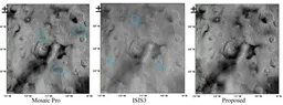 Color balancing and geometrical registration of high-resolution planetary imagery for improved orthographic image mosaicking