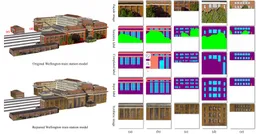 Semantic image translation for repairing the texture defects of building models